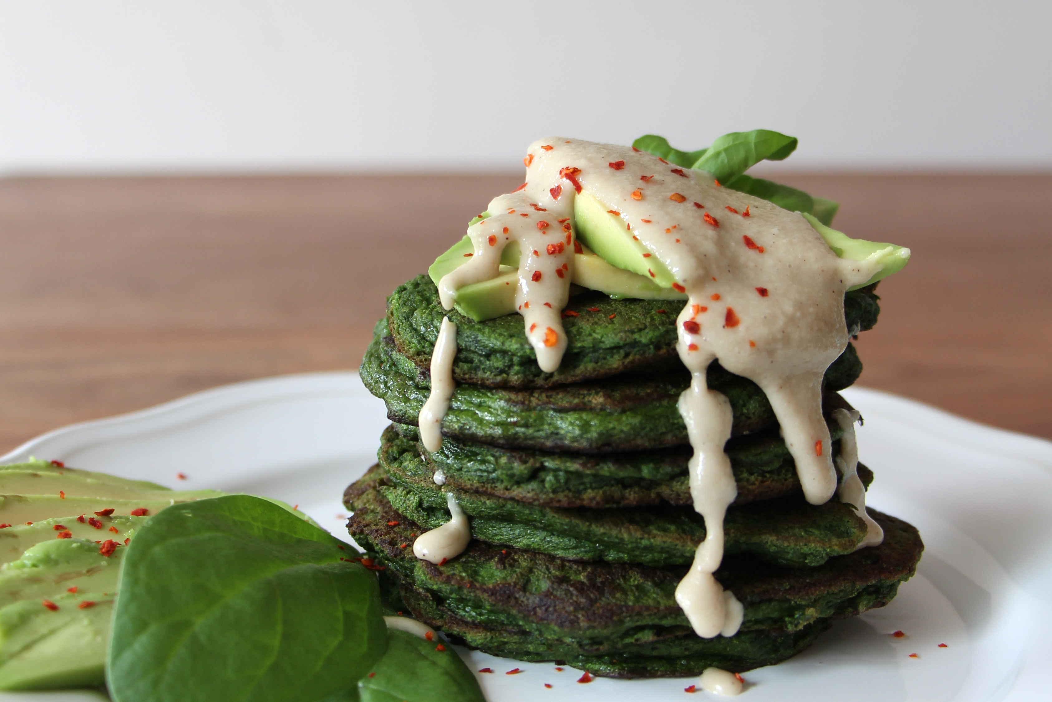 Breakfast lovers unite … savory spinach pancakes