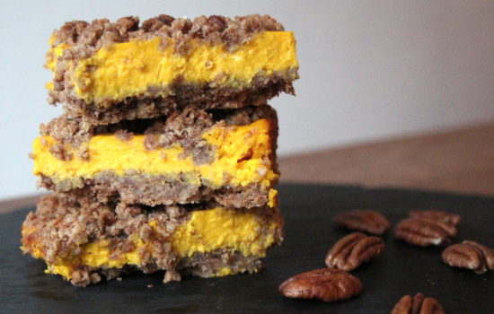 Pumpkin cheesecake bars … it’s officially pumpkin season