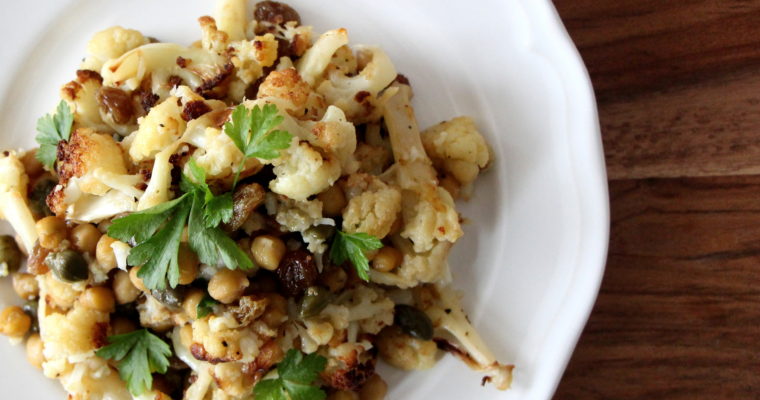 Sicilian roasted cauliflower