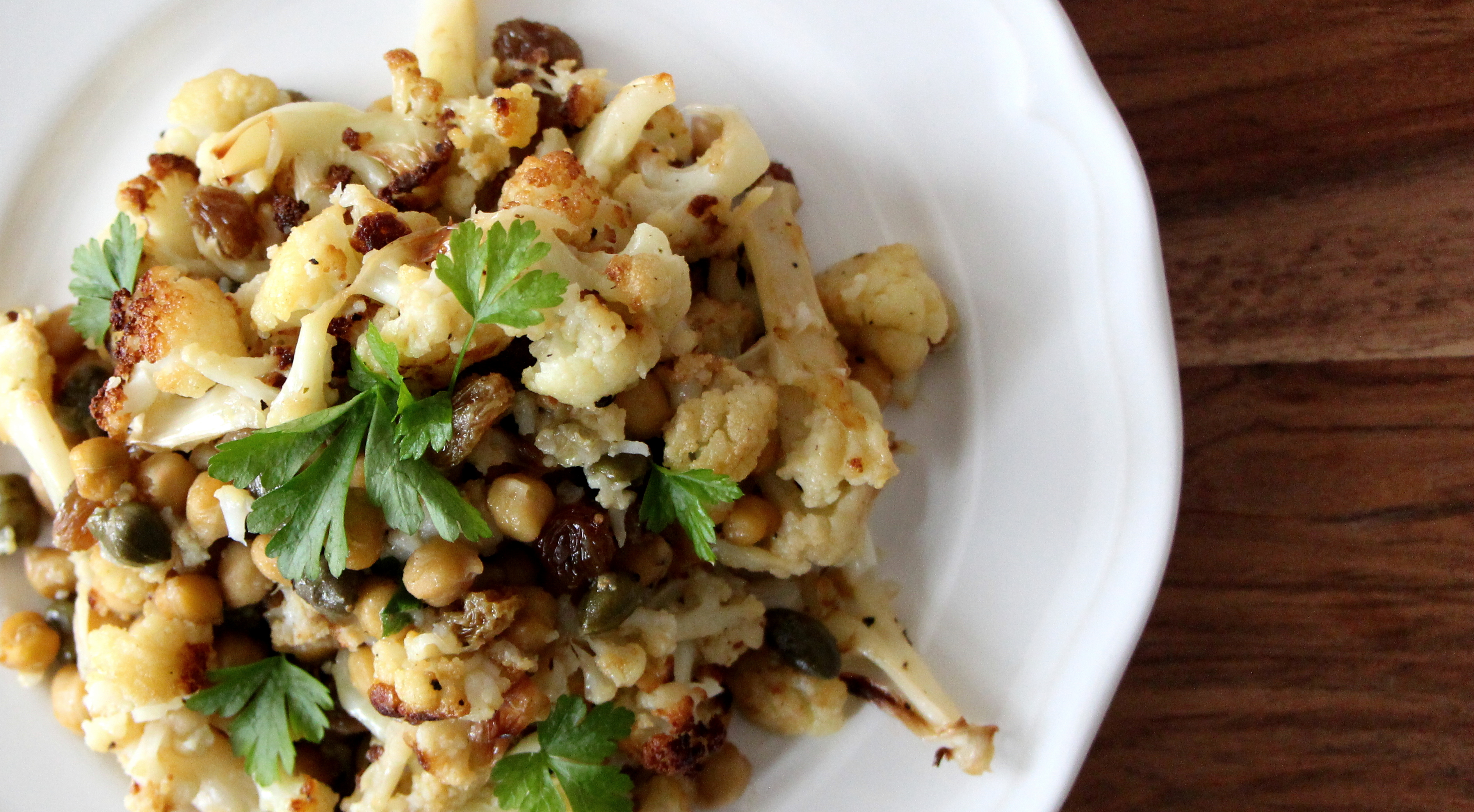 Sicilian roasted cauliflower