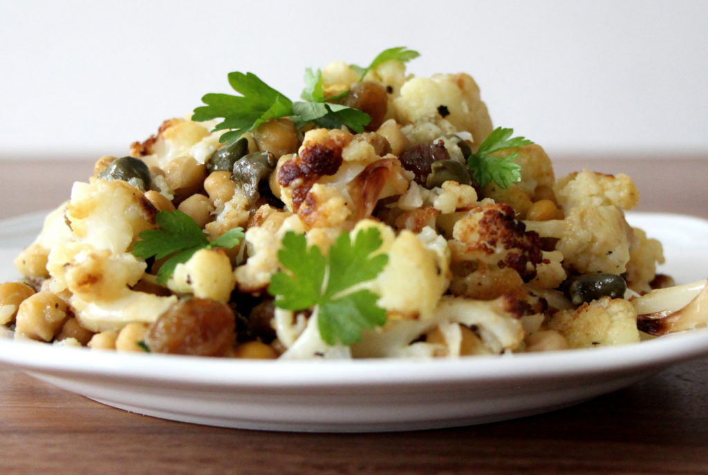 Sicilian roasted cauliflower