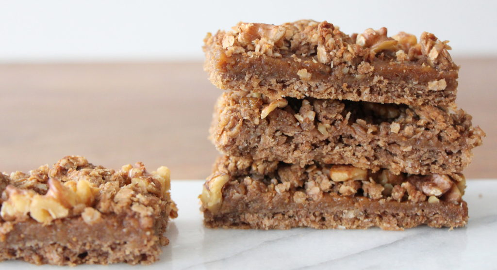 Vegan walnut fig bars