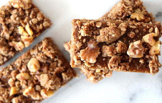 Vegan walnut fig bars