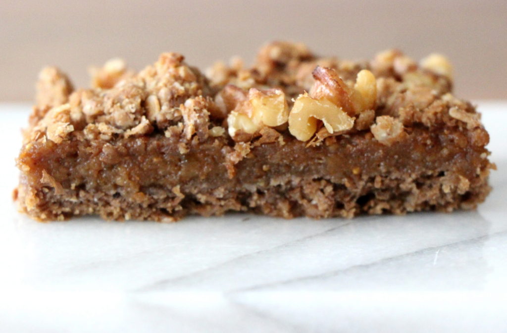 Vegan walnut fig bars