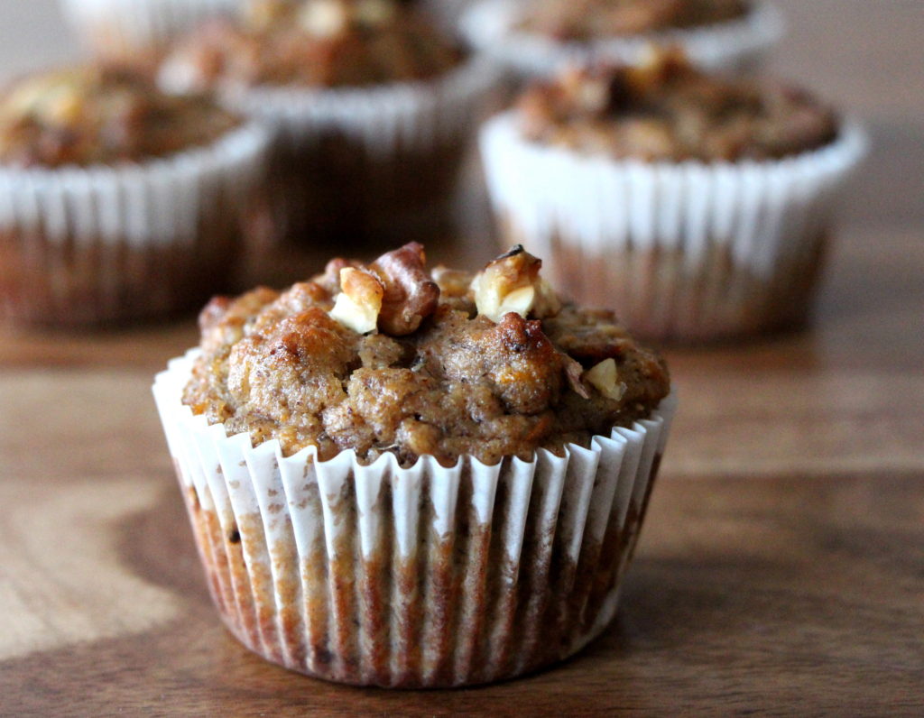 Healthy carrot banana muffins