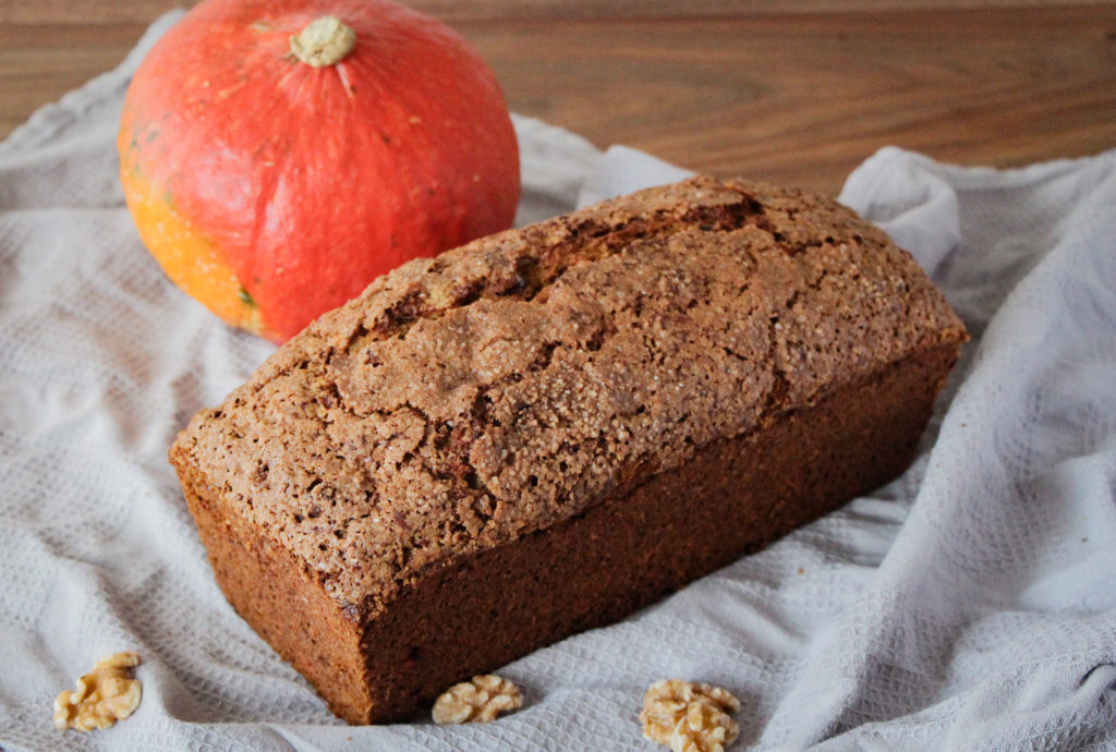 Pumpkin Walnut Cranberry Bread