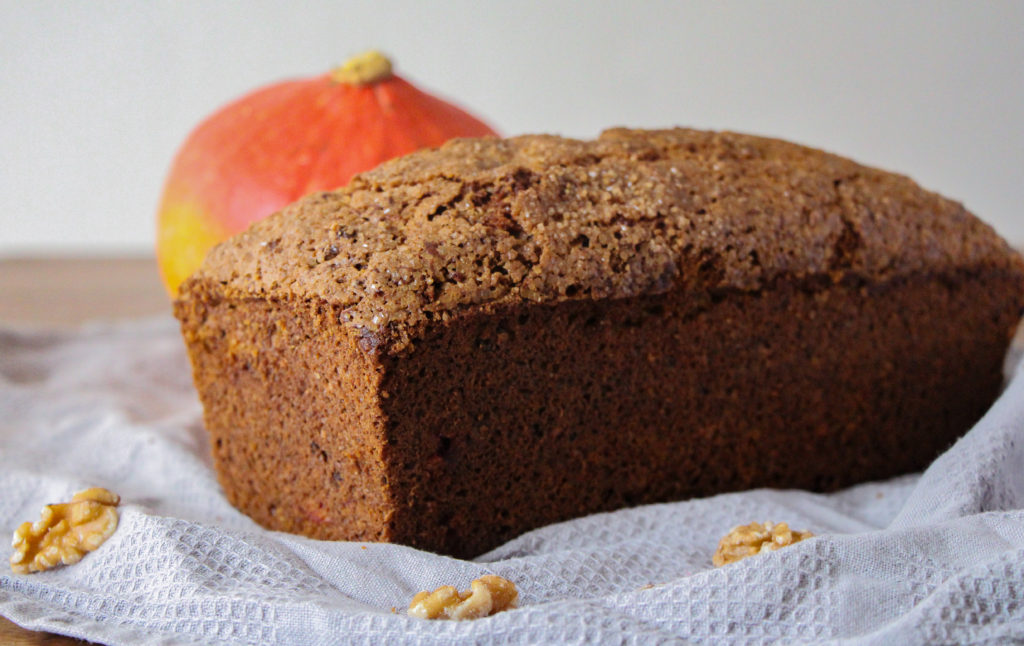 Pumpkin Walnut Cranberry Bread