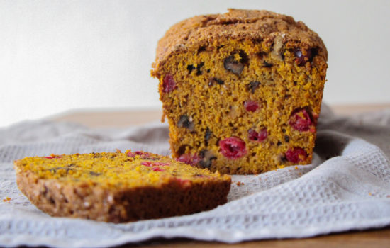 Pumpkin Walnut Cranberry Bread