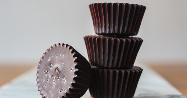 Almond Butter Cups with homemade vegan chocolate