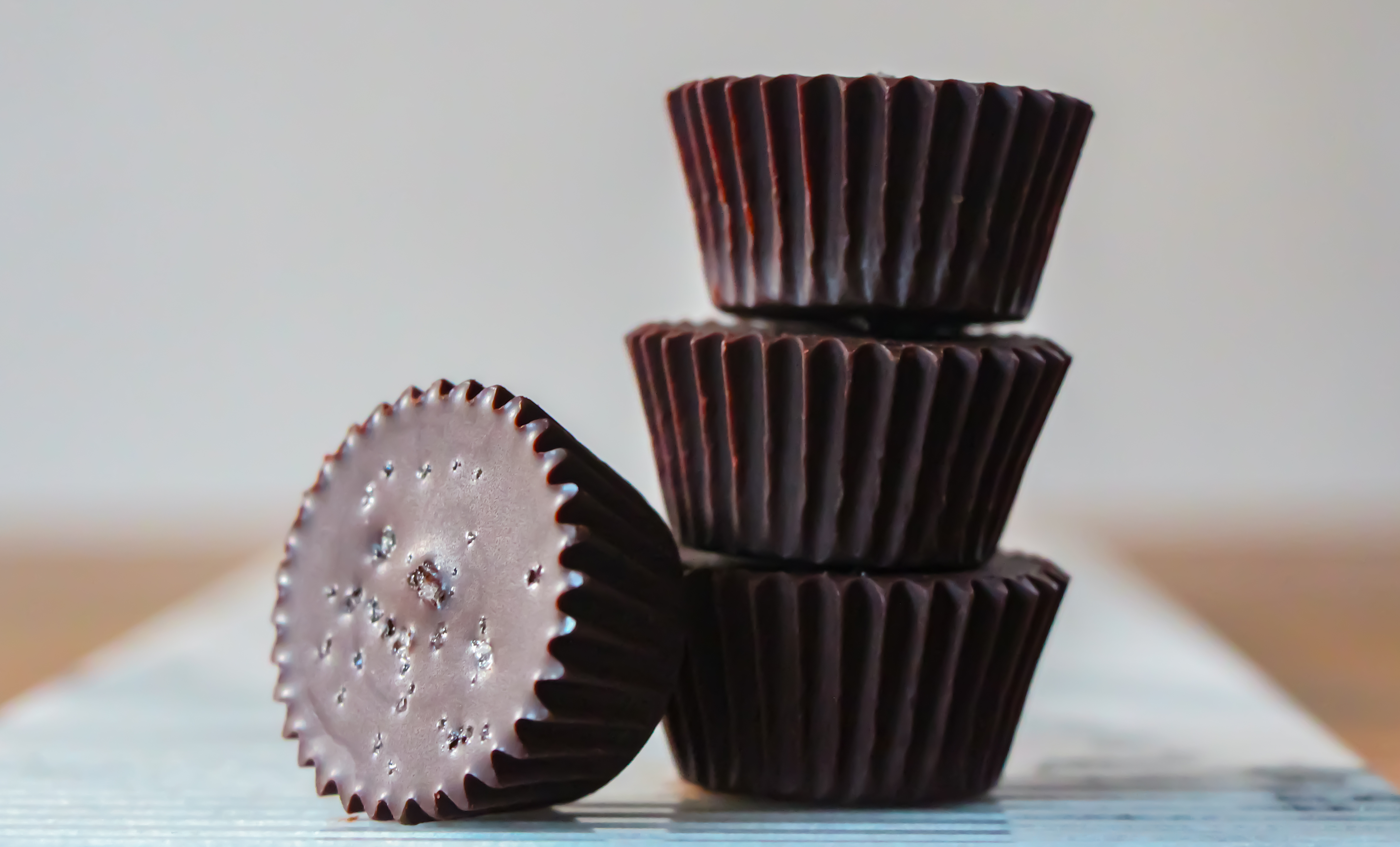 Almond Butter Cups with homemade vegan chocolate