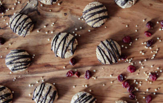 Walnut Quinoa Macaroons with Cranberries