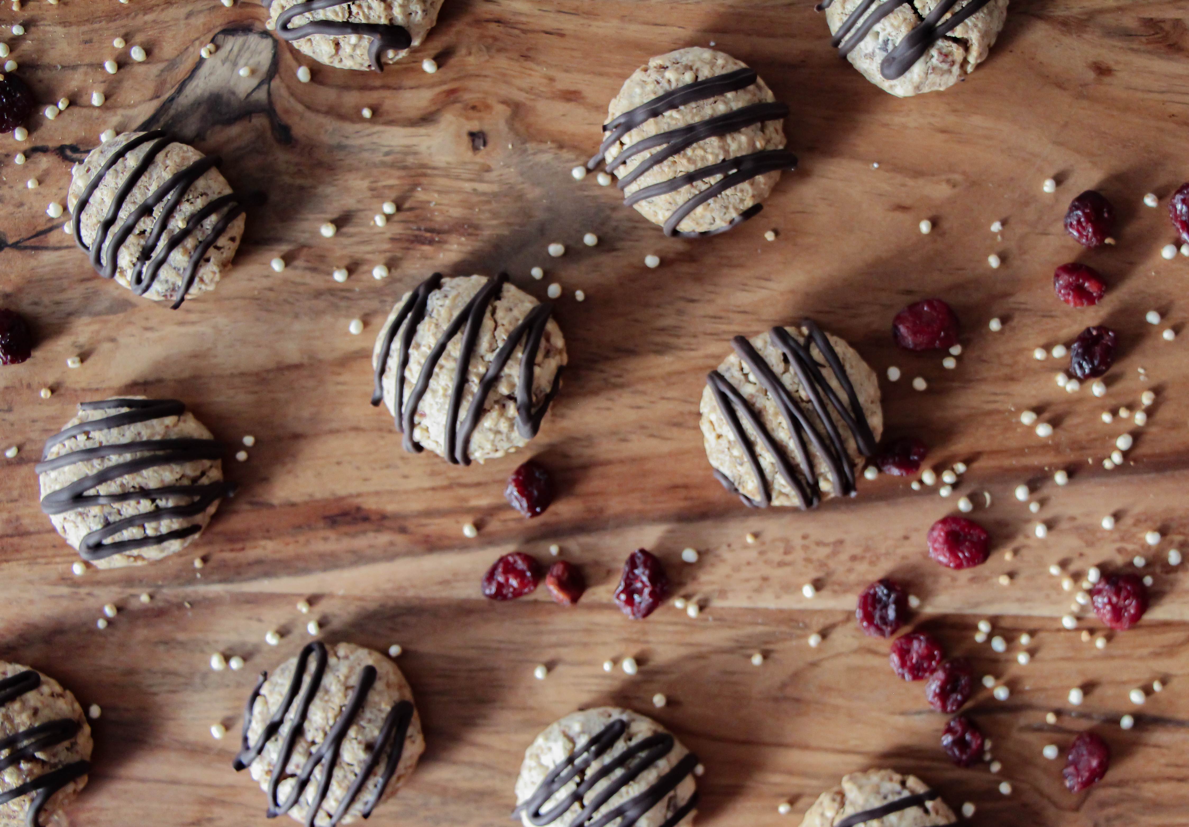 Walnut Quinoa Macaroons with Cranberries