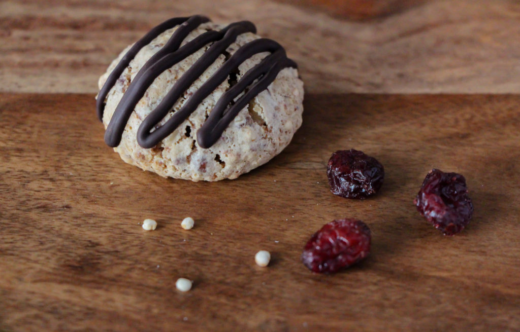 Walnut Quinoa Macaroons with Cranberries