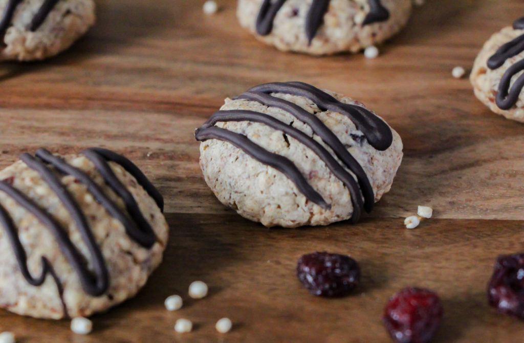 Walnut Quinoa Macaroons with Cranberries