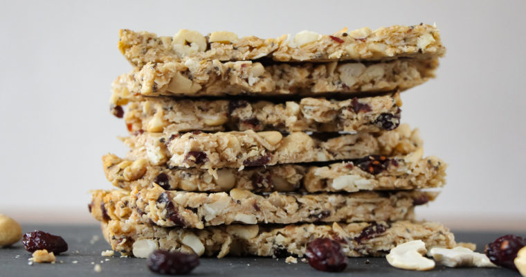 Cashew Cranberry Granola Bars