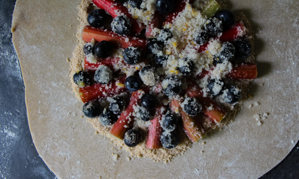 Rhubarb Blueberry Galette