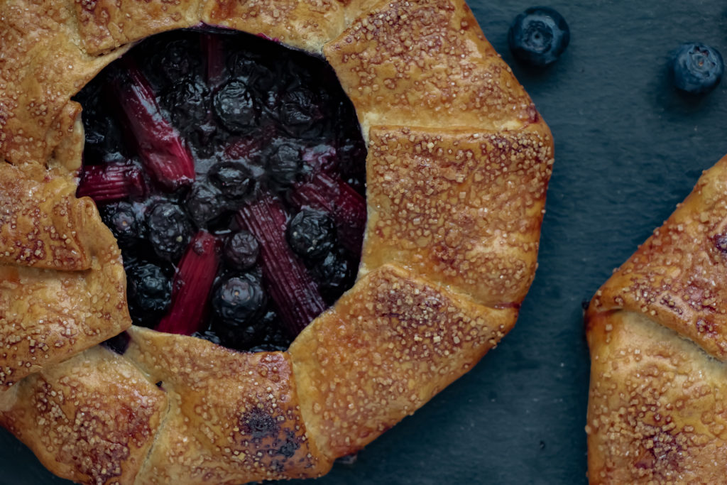 Rhubarb Blueberry Galette