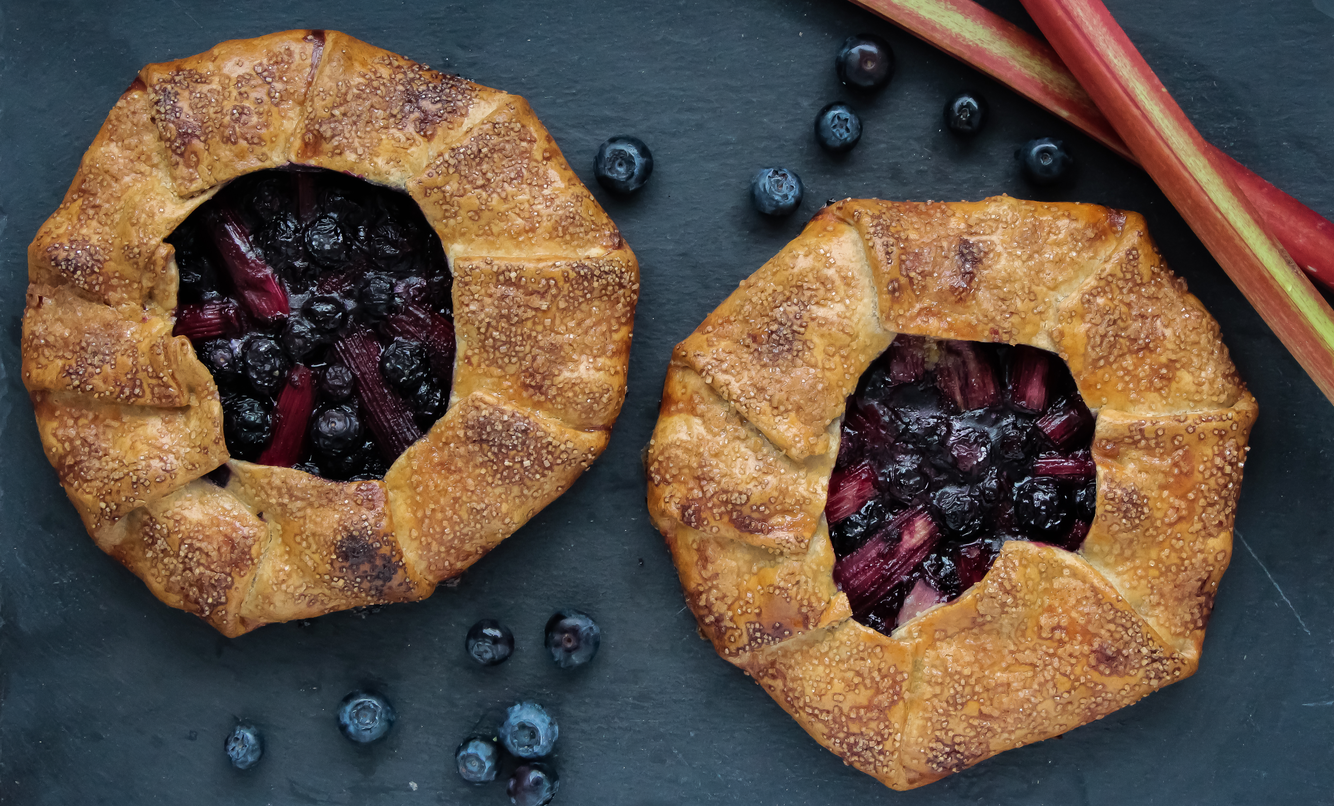 Rhubarb Blueberry Galette