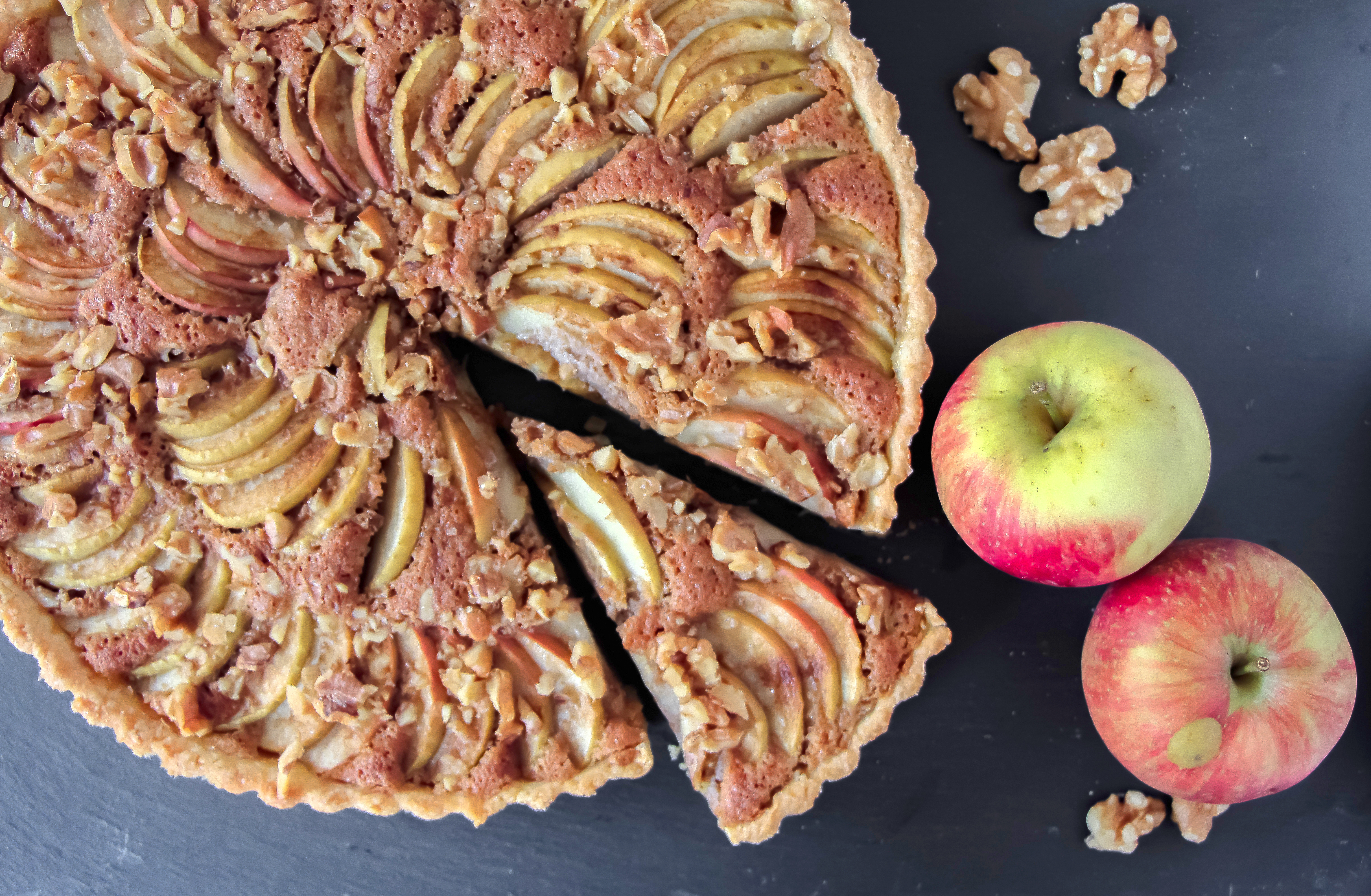 Apple Tart with Walnut Frangipane