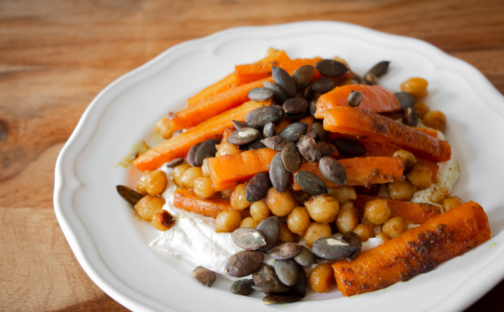 Honey-roasted Carrots with Tahini Yogurt