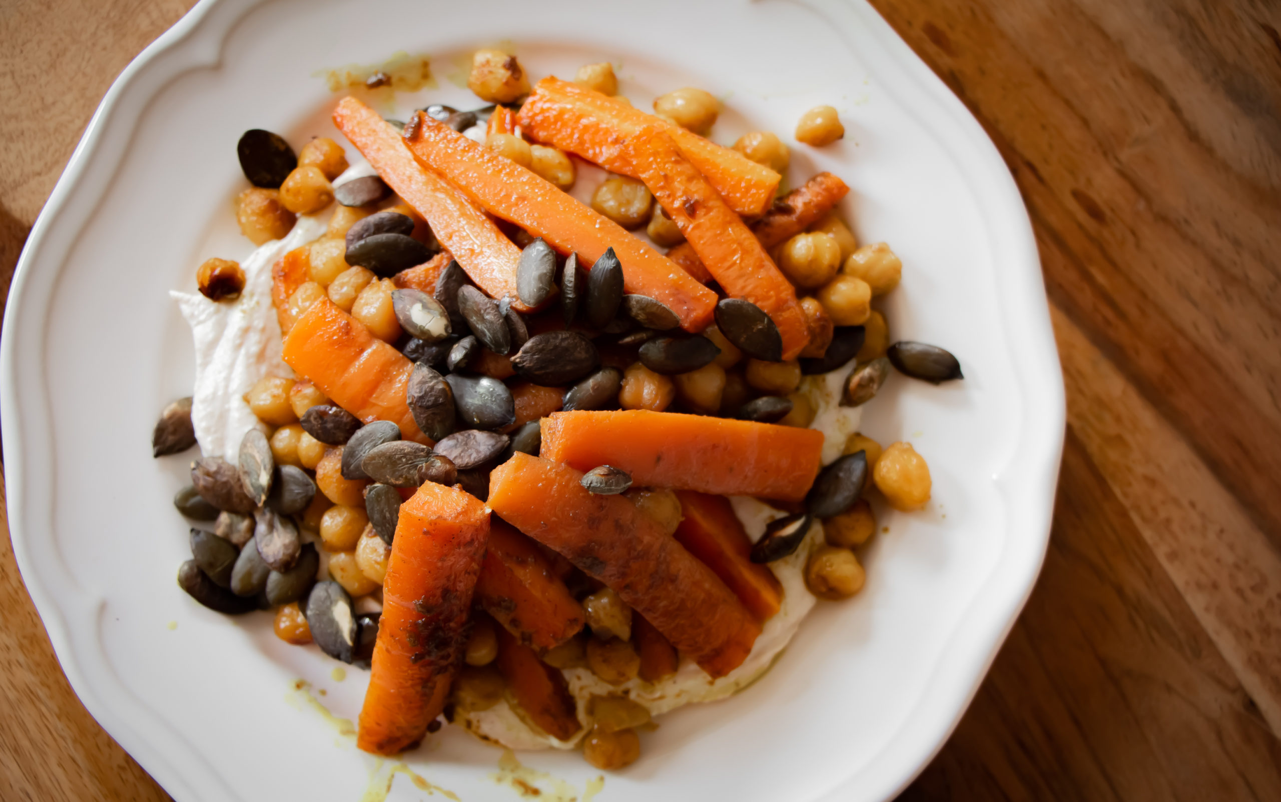 Honey-roasted Carrots with Tahini Yogurt