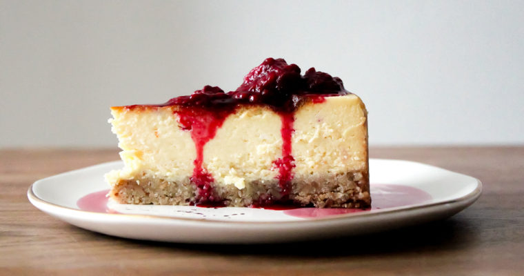 White chocolate raspberry cheesecake … a tribute to NYC