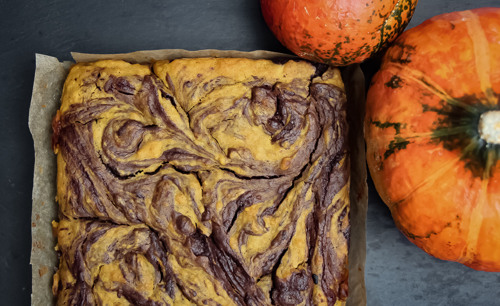 Halloween Rezept: Kürbis-Brownies (vegan)