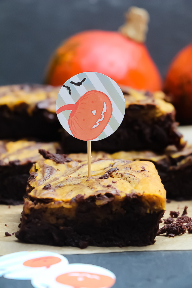 Halloween Rezept: Kürbis-Brownies (vegan)